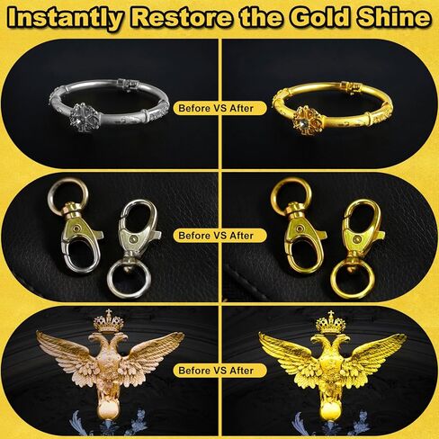 محلول طلاء الذهب عيار 24 قيراط - مخصص لمعدات الطلاء الكهربائي للحمام | محلول طلاء كهربائي عالي النقاء 24K، طلاء غمر، 7 أونصة in Kuwait