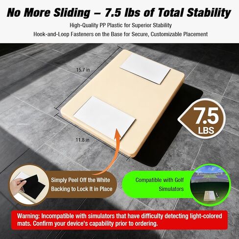 15.7" x 11.8" Golf Bunker Mat - Portable & Sturdy High-Performance Golf Practice Mat for Bunker Shots, Indoor & Outdoor Sand Chipping Mat- Perfect for Beginners, Pros, and Simulator Training in Kuwait