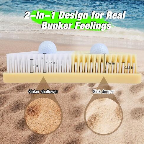 15.7" x 11.8" Golf Bunker Mat - Portable & Sturdy High-Performance Golf Practice Mat for Bunker Shots, Indoor & Outdoor Sand Chipping Mat- Perfect for Beginners, Pros, and Simulator Training in Kuwait