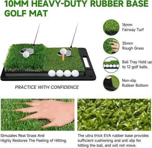 شبكة الجولف: شبكة ممارسة ضرب الجولف مقاس 10 × 7 أقدام للاستخدام، مع قاعدة شديدة التحمل مزدوجة العشب، مناسبة لمختلف السيناريوهات الداخلية والخارجية، مشاهد مثل الكراجات والساحات الخلفية والمناطق الرملية والمروج وما إلى ذلك in Kuwait