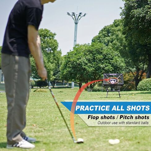 Foldable Chipping Net with Mat & Balls, Heavy-Duty Practice Golf Net Chipping Target, Backyard Golf Game & Gifts in Saudi Arabia