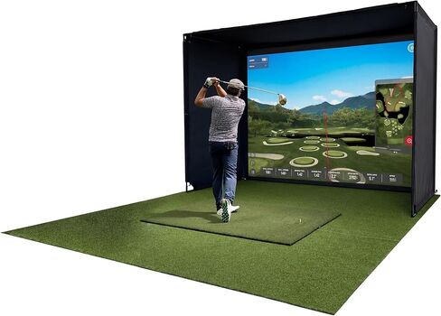مجموعة أدوات Glide Gear Golf Simulator - اختر 8 × 8 قدم، أو 10 × 8 قدم، أو 12 × 8 قدم - إطار كامل + حاوية + شاشة تأثير عالية الدقة (ممارسة المنزل الداخلي/الخارجي) in Saudi Arabia