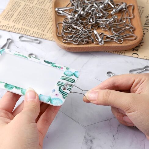 80 Pcs Metal Spring Hook, 304 Stainless Steel Snap Hooks Stainless Steel Spring Clip Lanyard Snap Hook Metal Hooks Ideal for Key Chain, ID Card, DIY, Plant Hanger etc.（32mm） in Saudi Arabia
