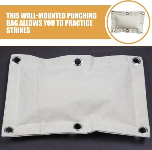 PartyKindom 2pcs Canvas Wall Punching Pad Small 40x26.5cm Portable Strength Training Sandbag for Boxing Muay Thai Kickboxing Wall Mounted Punching Bag in Saudi Arabia