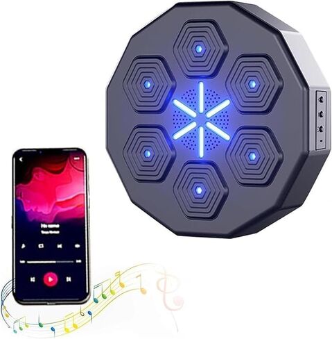 Smart Wall-Mounted Punching Bag - USB Rechargeable LED Reflex Boxing Trainer for Indoor Workouts, Fitness & Stress Relief in Kuwait