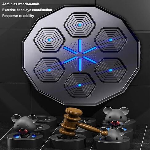 Smart Wall-Mounted Punching Bag - USB Rechargeable LED Reflex Boxing Trainer for Indoor Workouts, Fitness & Stress Relief in Kuwait