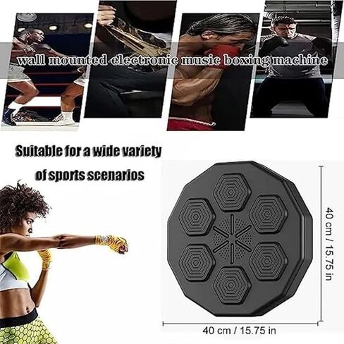 Smart Wall-Mounted Punching Bag - USB Rechargeable LED Reflex Boxing Trainer for Indoor Workouts, Fitness & Stress Relief in Kuwait