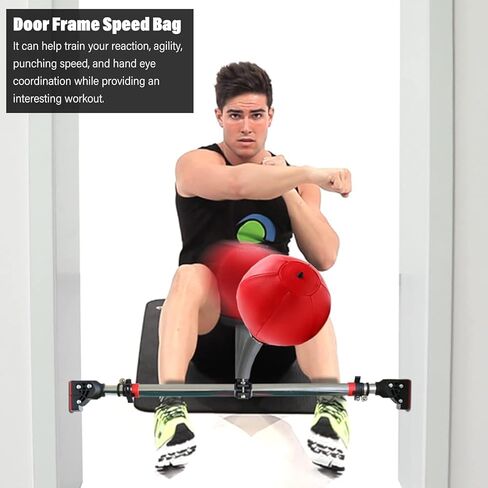 Portable for Boxing, Doorway/Door Frame Punching Bags Leather Reflex Balls for Adults Kids Teens, Flexible Small Pear Stress Relief Toys in Saudi Arabia