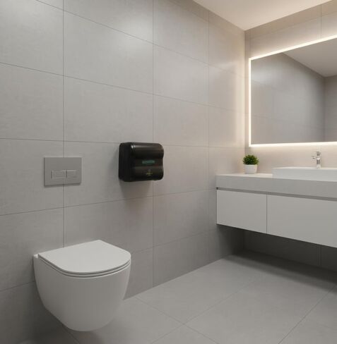 Touchless Wall-Mounted Toilet Paper Dispenser for Bath Tissue | Smart Sensor Toilet Paper Holder Compatible with Two-Ply Toilet Tissue | Home, Industrial & Commercial Restrooms in Kuwait