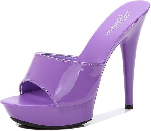 منصة أصابع القدم التي تلتزمها نساء منصة Sexy Sexy Prom Slides 5.12in High Heel Fishmouth Open Tee Prepense Comfor in Kuwait