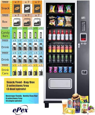 EPEX Refrigerated Beverage Combo Vending Machine with Stratified Temp Control in Saudi Arabia
