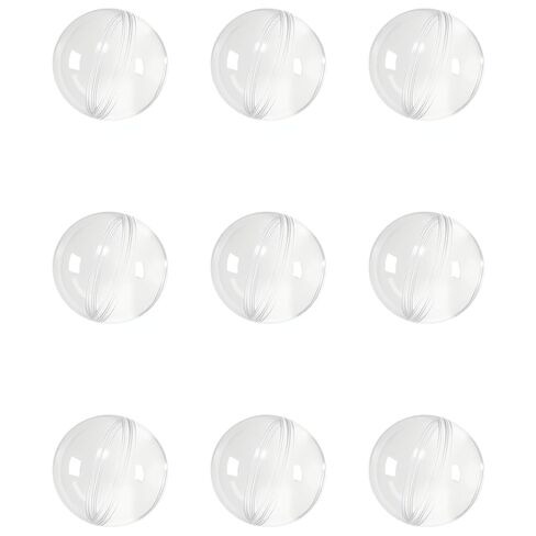 50 PCS Round Capsules Empty Plastic Capsule Bulk Clear Container for Filling Gashapon Capsules and Gifts (1.1 inch / 28 mm) in Saudi Arabia