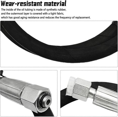 1/4'' 30.7" Excavator Hydraulic Hose with Fittings Fit for Mini Excavator Hydraulic Thumb Clip/Bucket Attachment Oil Drain Pipe, M14 x 1.5mm Male x Male Hydraulic Hose Assembly in Saudi Arabia
