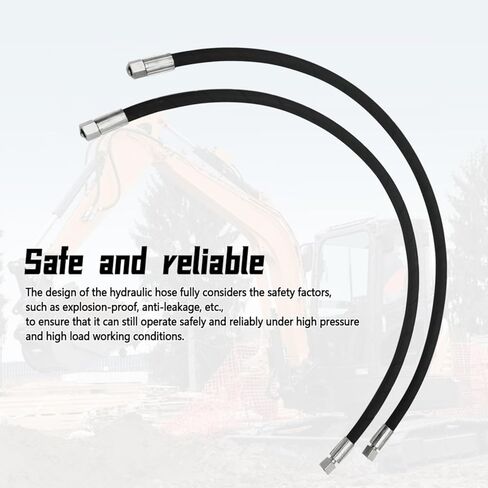 1/4'' 30.7" Excavator Hydraulic Hose with Fittings Fit for Mini Excavator Hydraulic Thumb Clip/Bucket Attachment Oil Drain Pipe, M14 x 1.5mm Male x Male Hydraulic Hose Assembly in Saudi Arabia