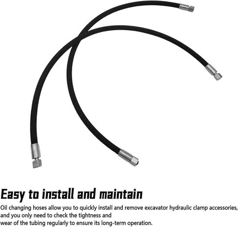 1/4'' 30.7" Excavator Hydraulic Hose with Fittings Fit for Mini Excavator Hydraulic Thumb Clip/Bucket Attachment Oil Drain Pipe, M14 x 1.5mm Male x Male Hydraulic Hose Assembly in Saudi Arabia