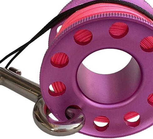 Baosity Scuba Diving Finger Spool Reel Line, 15M Aluminium Compact Snorkeling Dive Reel Spool Line with Stainless Steel Clip in Saudi Arabia