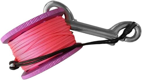 Baosity Scuba Diving Finger Spool Reel Line, 15M Aluminium Compact Snorkeling Dive Reel Spool Line with Stainless Steel Clip in Saudi Arabia
