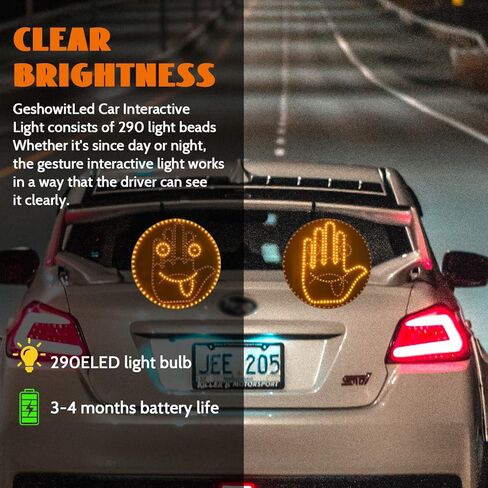 Gesture Lights For Car, Car Indicator Lights With Road Partner Gesture Signals, Accessories With Remote Control To Express One's Emotions (8 mode) in Kuwait