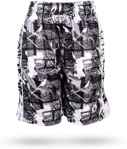 Flow Society Black & Silver Flow Lax Attack Boys Shorts - Kid Athletic - Basketball - Baseball - Hockey - Football - Lacrosse in Saudi Arabia