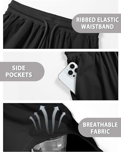 Boys Athletic Shorts Youth Lightweight Basketball Short with Pockets for Gym Sports Tennis in Saudi Arabia