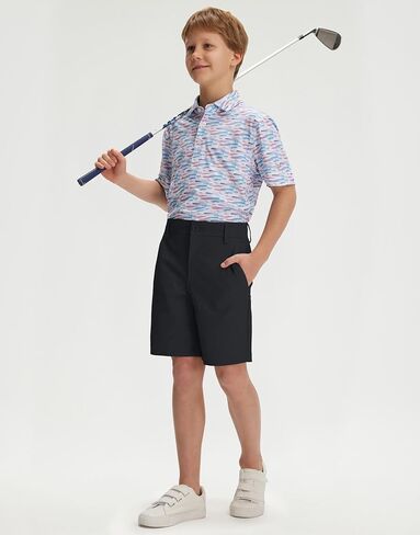 M MAELREG Boys Golf Shorts 7" Stretch Lightweight Flat Front Breathable Chino Water-Resistant Dry Fit Boys Athletic Shorts in Saudi Arabia