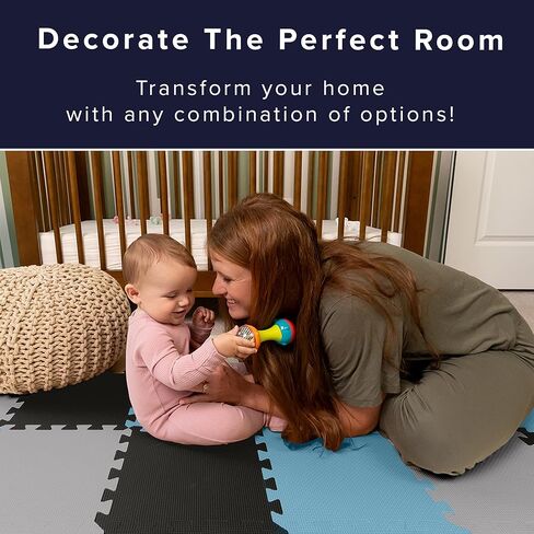 We Sell Mats 3/8" Thick Multipurpose EVA Foam Exercise Floor Mat, 12"x12" Interlocking Kid-Friendly Tiles, Anti-Fatigue for Home, Gym, Playpens, Classrooms in Kuwait