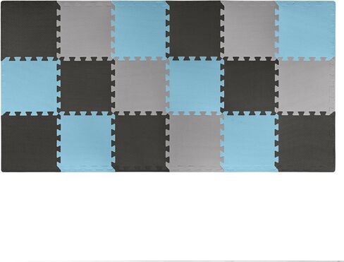 We Sell Mats 3/8" Thick Multipurpose EVA Foam Exercise Floor Mat, 12"x12" Interlocking Kid-Friendly Tiles, Anti-Fatigue for Home, Gym, Playpens, Classrooms in Kuwait