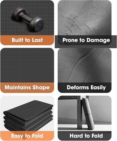 بساط المشي بقياس 79 بوصة × 39 بوصة، بسمك 6 مم، تحت جهاز المشي ووسادة المشي ودراجة التمرين على السجاد والأرضيات الصلبة، تصميم مخطط غير قابل للانزلاق، واقي للأرضية مقاوم للماء، ممتص للضوضاء والصدمات in Kuwait