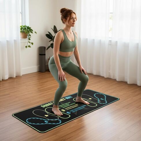 Squat Target Mat, Non-Slip Squat Mat with Foot Position for Improved Muscle Activation, Ideal for Home Fitness Enthusiasts in Kuwait