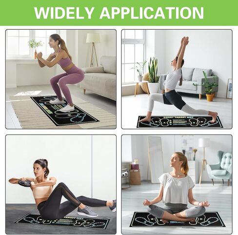Squat Target Mat, Non-Slip Squat Mat with Foot Position for Improved Muscle Activation, Ideal for Home Fitness Enthusiasts in Kuwait