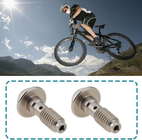 2Pcs Bicycle Disc Brake Caliper Banjo Bolt Compatible with Magura Mountain Bike Hydraulic Disc Brake, Silver in Kuwait