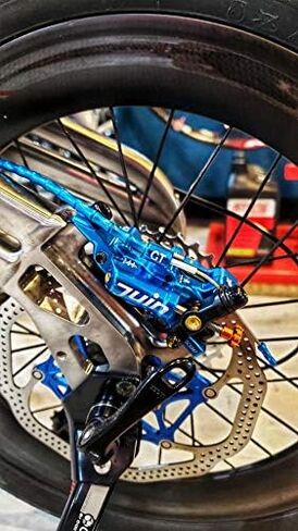 Juin Tech GT-P Hybrid Hydraulic Disc Brake Caliper Set - Post Mount - 4-Piston Power for Road, Gravel & CX in Kuwait