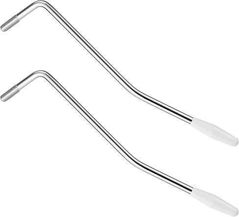 2PCS Thread Tremolo Arm, Whammy Bar, Electric Guitar Tremolo Arm, 5mm and 6mm Thread Whammy Bar with Tip, Metal Single Tremolos System, White in Saudi Arabia