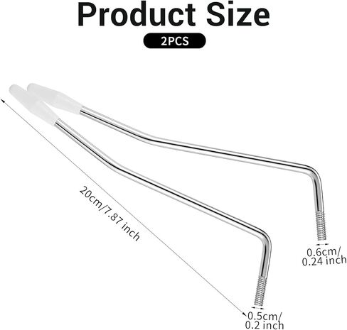 2PCS Thread Tremolo Arm, Whammy Bar, Electric Guitar Tremolo Arm, 5mm and 6mm Thread Whammy Bar with Tip, Metal Single Tremolos System, White in Saudi Arabia