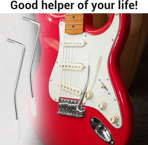 2PCS Thread Tremolo Arm, Whammy Bar, Electric Guitar Tremolo Arm, 5mm and 6mm Thread Whammy Bar with Tip, Metal Single Tremolos System, White in Saudi Arabia