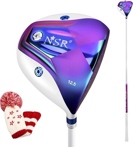 PGM Titanium Alloy Golf Club Driver Woods Hybrid for Women Right Handed with Weight Screw, High Forgiving and Lightweight Graphite Shaft Single Club with Headcover in Saudi Arabia