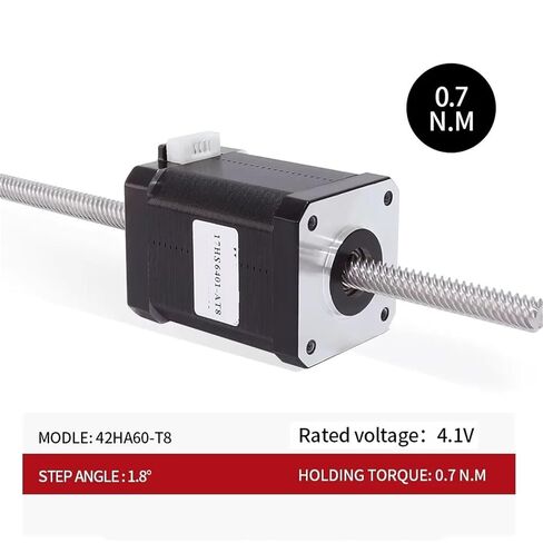 42 Through-Type Screw Stepper Motor 42HA60-T8*2 Linear Telescopic Through Body Length 60mm 1Pcs(Lead Range 2mm,300mm) in Saudi Arabia