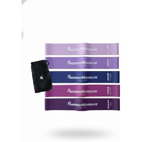 Bandas de Resistencia para Ejercicio – Set de 5 Niveles para Entrenamiento en Casa, Fuerza, Yoga y Cross Training | Incluye Bolsa de Transporte in Saudi Arabia