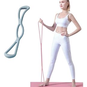 Figure 8 Resistance Bands with Handles for Women, 1 Pack Portable 8 Shape Exercise Band for Strength Training, Yoga, Pilates, Home Workouts in Kuwait
