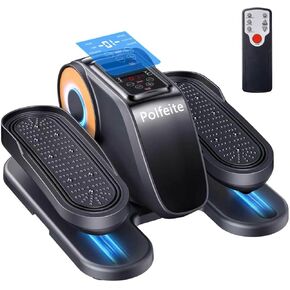 آلة بيضاوية الشكل تحت المكتب، تمرين ساق هادئ للمكتب المنزلي والبالغين وكبار السن، جهاز تحكم عن بعد، 12 سرعة، 3 أوضاع تلقائية، للأمام/الخلف، مجمعة بالكامل، رمادي in Kuwait