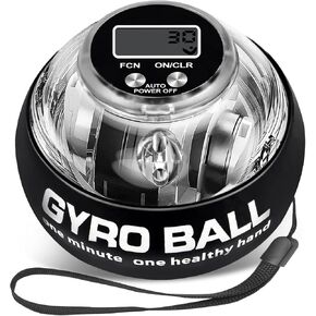 Torque Ball Hand Exerciser, Grip Strength Trainer, Forearm Strengthener, Hand Strengthening Devices,Wrist Power Gyro Ball,Wrist Strengthener, Finger Exerciser with Auto-Start LED Lights and Digital Display in Kuwait