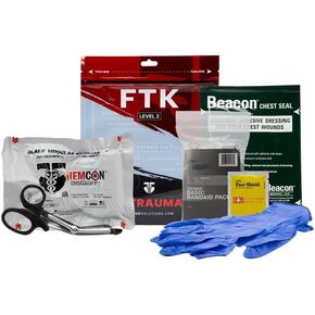 TacMed Solutions Field Trauma Kit Level 2, (FTK) Compact Trauma Waterproof Kit with OLAES Hemostatic Bandage, Chest Seal, and Trauma Shears in Kuwait