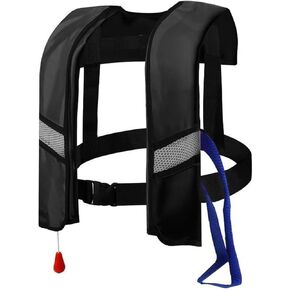 Snorkel Vest, Portable Inflatable Swim Vest Jackets for Snorkeling Swimming Diving Safety,Manual Inflatable Men's Women's Adjustable Vest for Swimming Fishing Outdoor Water Sports (330LB) in Kuwait