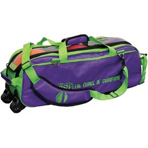 Vise Clear Top 3 Ball Roller Bowling Bag- Grape/Green in Kuwait