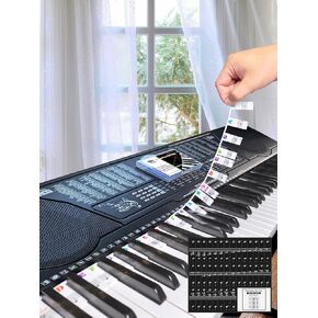 Silicone Piano Key Labels with Black Key Stickers PS-61E-H in Kuwait