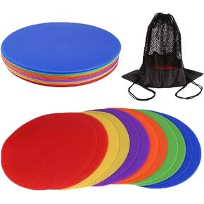 12Pcs Round Rubber Sports Marker Poly Vinyl Spot Markers Drills Training Football Basketball Speed Agility Training 9 in in Kuwait