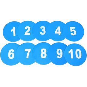 10pcs Football Training Markers 23Cm Numbered Spot Discs Non-Slip Flat Agility Dots for Soccer Basketball Drills Floor Training in Kuwait
