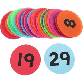 2sets 36Pcs Self-Adhesive Number Stickers Colored Marking Labels for Classroom Floor Office Home Organization and Identification in Kuwait