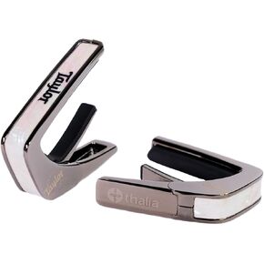 Taylor Black Chrome Finish Capo - White Pearl w/Black Taylor Logo in Kuwait