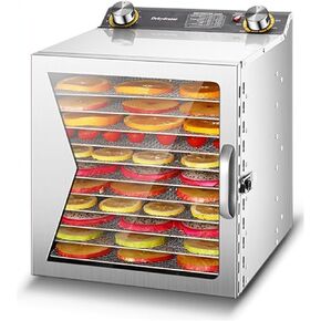 Commercial Freeze Dryer Machine for Food Dehydration, 12 Layers, Timer Control & Temp 30-90℃, Ideal for Jerky, Fruits, Vegetables, Meat & Herbs in Kuwait